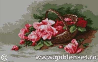 Набор для вышивания Goblenset 1109 Cos cu trandafiri roz