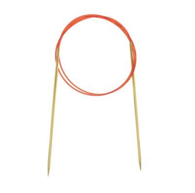 Инструмент для вязания ADDI 755-7/3-80 Спицы, круговые, с удлиненным кончиком, позолоченные, №3, 80 см, для тонкой пряжи