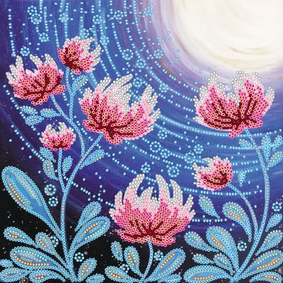 Основа для вышивания с нанесённым рисунком Абрис Арт АС-562 "Цветы под луной" - схема для вышивания (Абрис Арт)