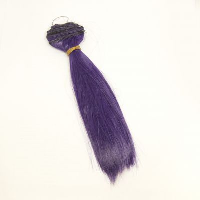 Заготовки и материалы для изготовления игрушки Pugovka Doll Волосы прямые насыщенный фиолетовый, 15 см