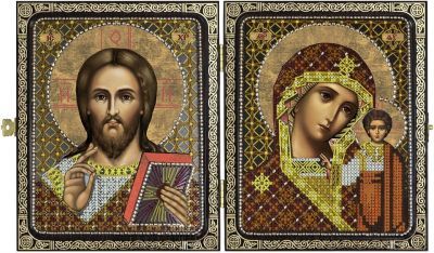 Набор для вышивания иконы Nova Sloboda СА 7200 Христос Спаситель и Пресв.Богородица Казанская
