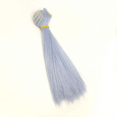 Заготовки и материалы для изготовления игрушки Pugovka Doll Волосы прямые голубой, 15 см