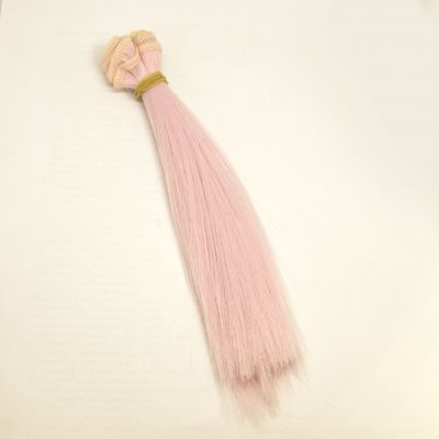 Заготовки и материалы для изготовления игрушки Pugovka Doll Волосы прямые розовый, 15 см