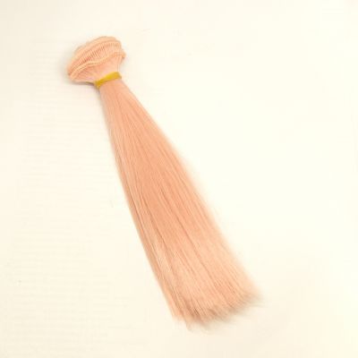 Заготовки и материалы для изготовления игрушки Pugovka Doll Волосы прямые насыщенный розовый, 15 см