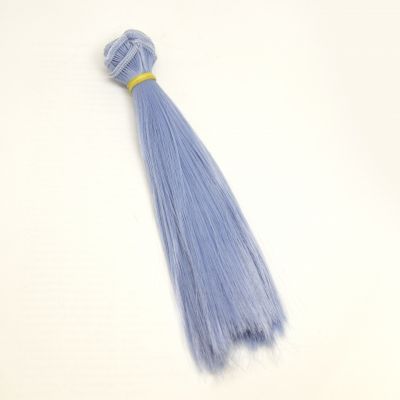 Заготовки и материалы для изготовления игрушки Pugovka Doll Волосы прямые т.голубой, 15 см