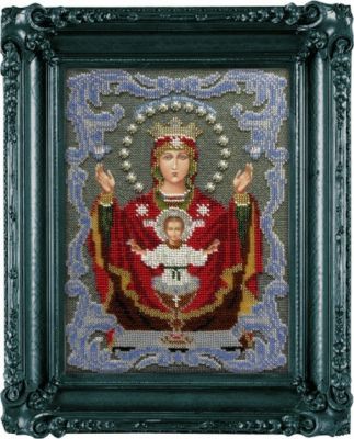 Набор для вышивания иконы Вышиваем бисером L-7 Икона Божией Матери Неупиваемая чаша