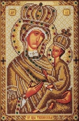 Набор для вышивания иконы Кроше (Радуга бисера) B-200 "Богородица Тихвинская"