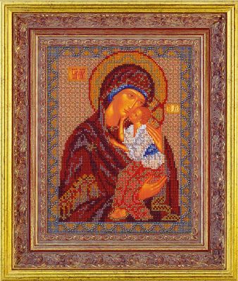 Набор для вышивания иконы Кроше (Радуга бисера) B-152 "Ярославская Богородица"