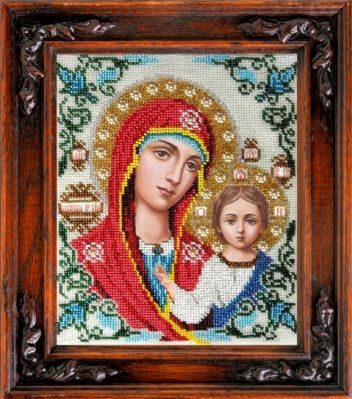 Набор для вышивания иконы Вышиваем бисером L-4 Казанская Икона Божьей Матери