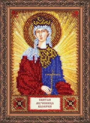 Набор для вышивания иконы Абрис Арт ААМ-043 Набор для вышивания бисером икона "Св. Валерия"