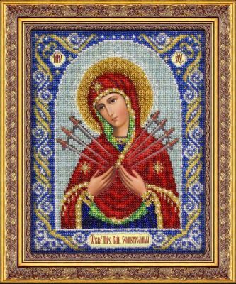 Набор для вышивания иконы Паутинка Б1026 Богородица Семистрельная (Паутинка)