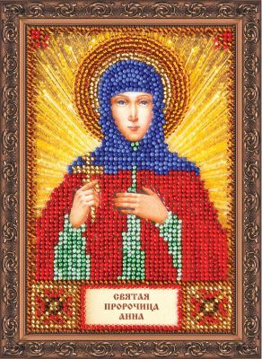 Набор для вышивания иконы Абрис Арт ААМ-015 Набор для вышивания бисером икона "Св. Анна"