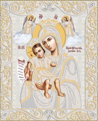 Основа для вышивания с нанесённым рисунком Марiчка РИК-3-068 Икона Божией Матери - схема (Марiчка)