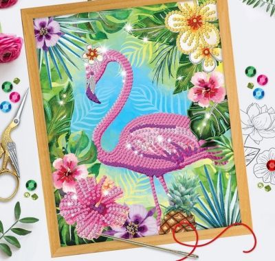 Набор для вышивания Школа талантов 2786893 Вышивка бисером и пайетками "Фламинго"