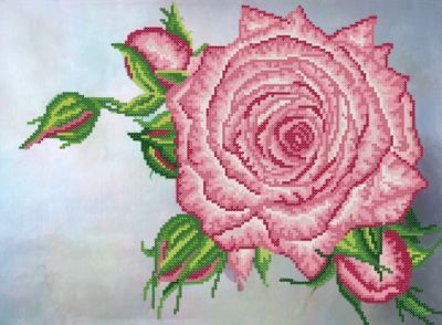 Основа для вышивания с нанесённым рисунком Марiчка РКП-711 Роза - схема для вышивания (Марiчка)