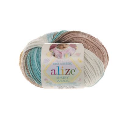 Пряжа Alize Пряжа Alize Baby Wool Batik Цвет.6320 Бел.кор.голуб