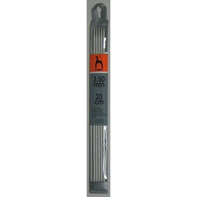 Инструмент для вязания PONY 38218 Спицы чулочные 3,50 мм/ 23 см, алюминий