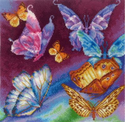 Набор для вышивания Сделай своими руками Р-11 Радужные бабочки