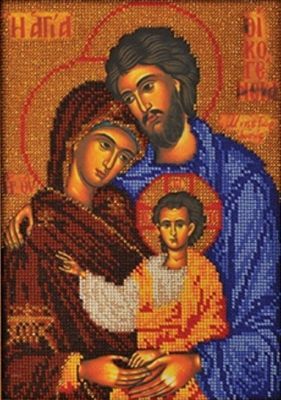 Набор для вышивания иконы Кроше (Радуга бисера) B-188 "Святое Семейство"