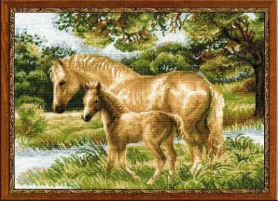 Набор для вышивания Риолис (Сотвори Сама) 1258 «Лошадь с жеребёнком»