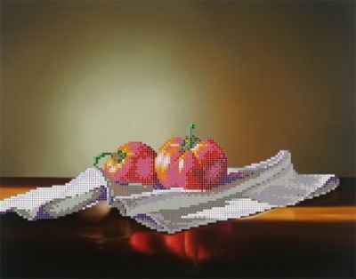 Основа для вышивания с нанесённым рисунком Картины бисером SA-125 "Натюрморт с помидорами" - рисунок на ткани