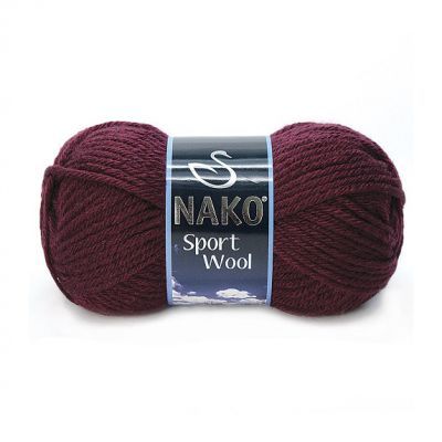 Пряжа Nako Пряжа Nako Sport Wool Цвет.3718 Бордо