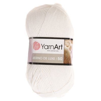 Пряжа YarnArt Пряжа YarnArt Merino De Luxe Цвет.501 Белый