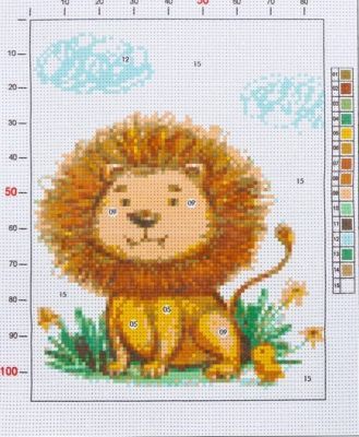 Основа для вышивания с нанесённым рисунком Арт Узор 2765590 Канва для вышивания с рисунком «Львёночек»