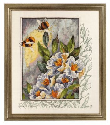 Набор для вышивания Permin 70-4181 "Пчелы в цветах"