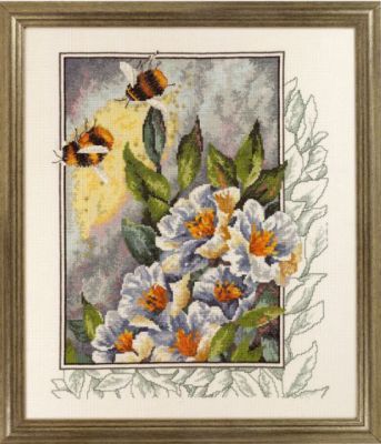 Набор для вышивания Permin 90-4181 "Пчелы в цветах"