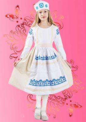 Заготовка для вышиванки Каролинка КДПН-04 "Зимняя сказка" 134-146 р-р набор для вышивки детского платья