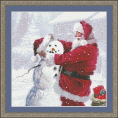Набор для вышивания Kustom Krafts 97697 Санта и снеговик KKrafts