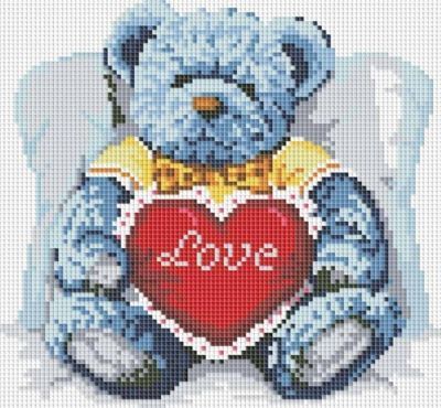 Алмазная мозаика Белоснежка Алмазная вышивка 251-ST-S Медвежонок с сердцем - мозаика на подрамнике (Белоснежка)