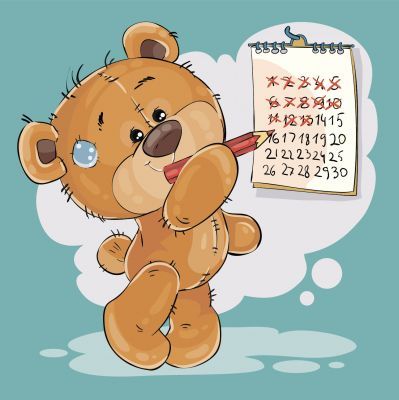 Папертоль Березка П20 Медвежонок с календарем