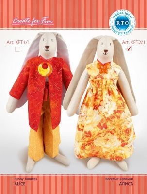 Набор для изготовления игрушки РТО KFT2/1 "Веселые кролики - Алиса"