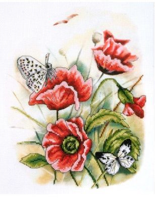 Набор для вышивания ORCHIDEA OR 8230 Маки и бабочки