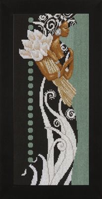Набор для вышивания Lanarte PN-0008187 Африканская женщина с цветами