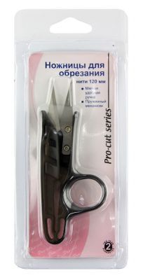 Ножницы Hemline 745 Ножницы для обрезания нити с мягкой ручкой, нержавеющая сталь, размер лезвия 120 мм