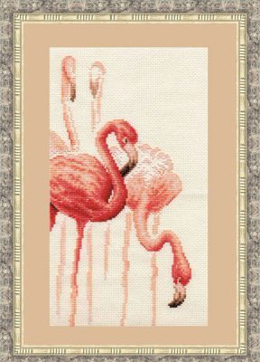 Набор для вышивания Золотое Руно Ф-002 Фламинго. Набор №1. Фламинго