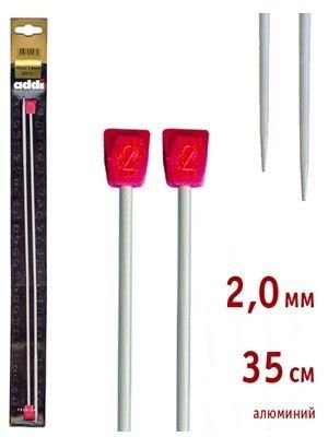 Инструмент для вязания ADDI 200-7/2-35 Спицы, прямые, алюминий с пластиковым наконечником, №2, 35см