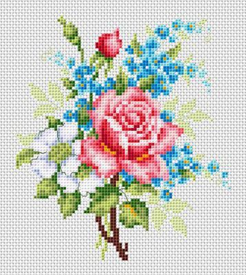 Набор для вышивания Каролинка МКН 04-14 Роза и незабудки - набор (Каролинка)