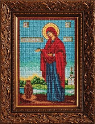 Набор для вышивания иконы Кроше (Радуга бисера) B-196 " Богородица Геронтисса"