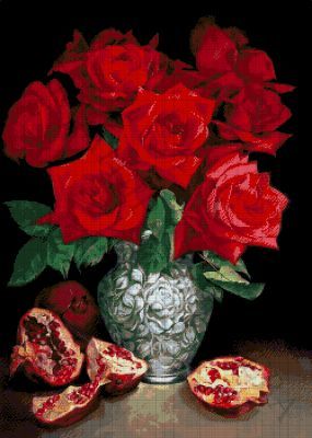 Набор для вышивания Александра Токарева 47-2944-НВ Ваза с розами - набор для вышивания