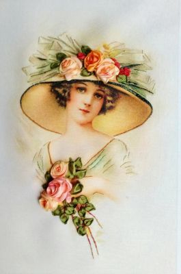 Набор для вышивания Рисуем лентами 023-100 Девушка с розами