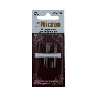 Игла Micron KSM-501 Иглы ручные "Micron" для вышивания