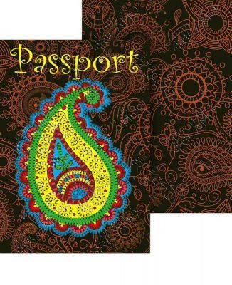 Набор для вышивания VIRENA ОП_020 Набор для вышивания на обложке для паспорта. Турецкий огурец