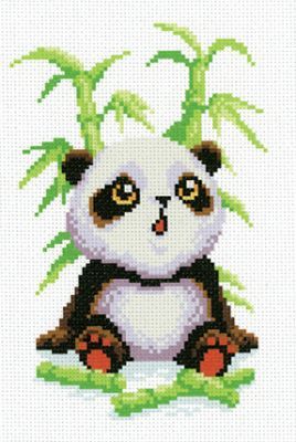 Основа для вышивания с нанесённым рисунком МП Студия СК-010 Малыш-панда - схема для вышивания (М.П. Студия)