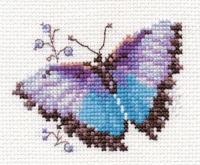 Набор для вышивания Алиса 0-149 Яркие бабочки. Голубая