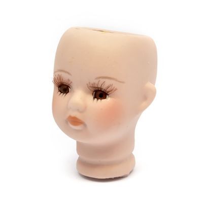 Набор для изготовления игрушки - 25138 Голова фарфоровая (4,5 см*6,8 см), глазки - карие