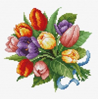 Набор для вышивания Белоснежка 6013-14 Тюльпаны